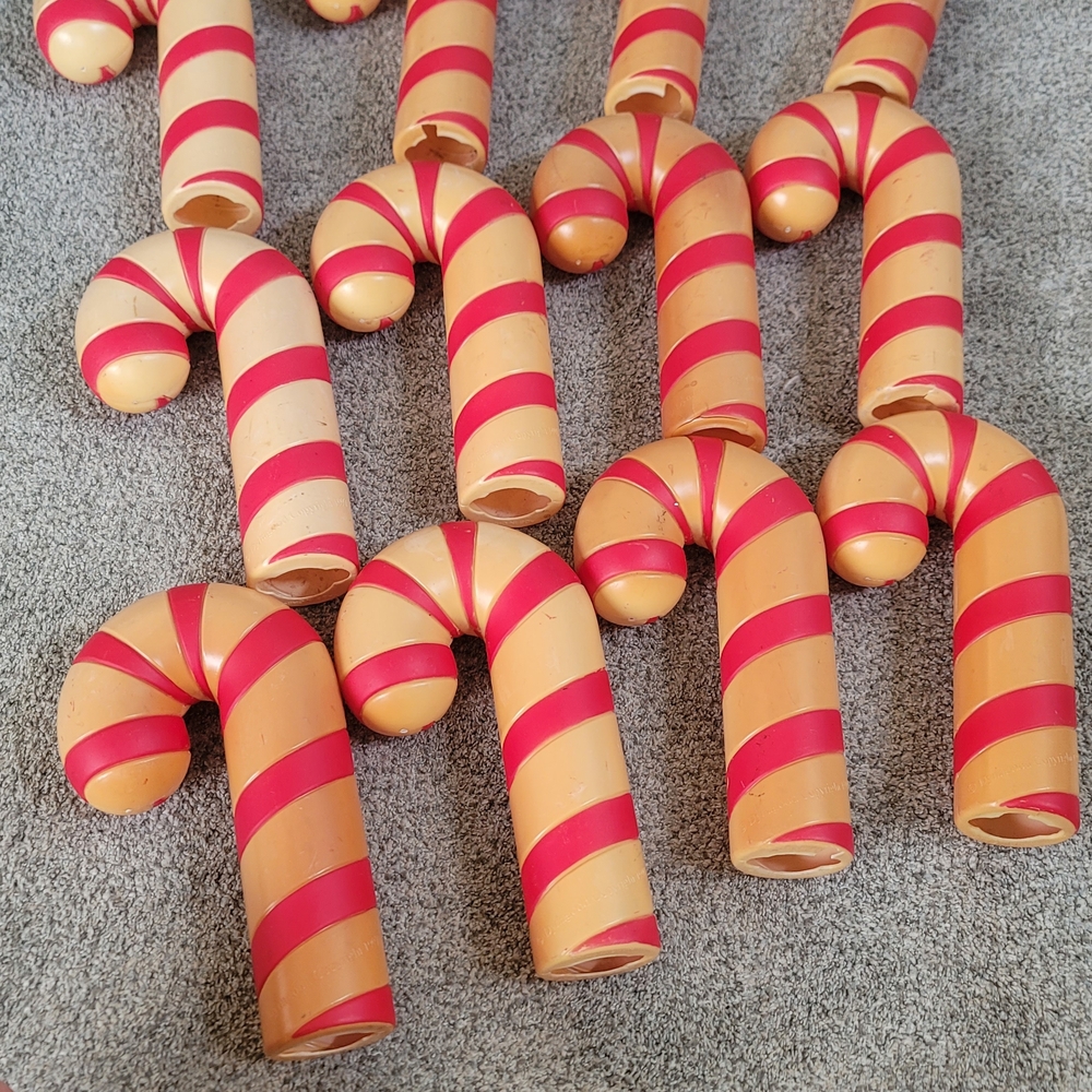 Vintage Candy Cane Blow Mold Pathway Light Covers